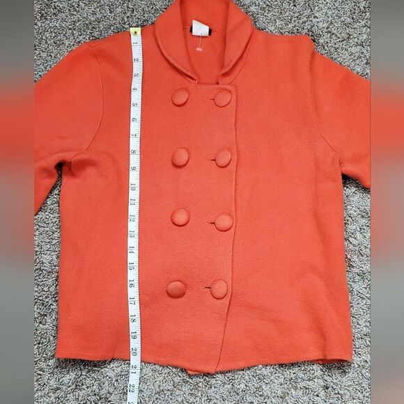 J. Crew Orange Knit Jacket with Tie Bow - Picture 4 of 5